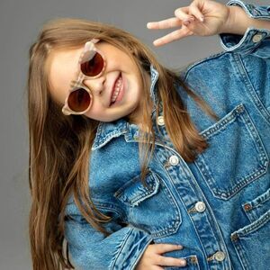 NEW Burberry JB4355 KIDS 397273 Check Pink Bronze  Round Unisex Sunglasses